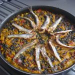 arroz con boquerones y espinacaas